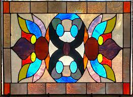 24in x 18in stained glass front door