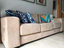 3 seater luxurious suede sofa