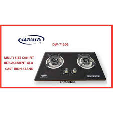 With the top open, you will be able to see that the heating elements are actually held in place with two flat metal bars, each holding two burners on a standard stove. Dawa Dapur Kaca Built In Glass Gas Stove Replacement Multi Suze Dw 7120g Shopee Malaysia
