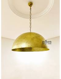 Ceiling Lights Hammered Brass Dome