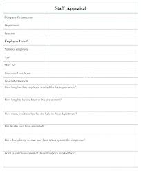 Review Form Performance Evaluation Degree Appraisal Sample