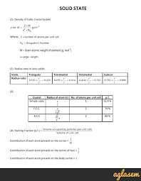 Important Notes Of Chemistry For Neet Jee Solid State