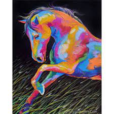 Colorful Abstract Horse Painting For