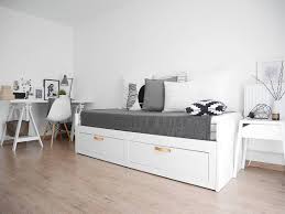 Even better, the hemnes daybed comes with three drawers built into the space underneath the trundle. Guestroom Ikea Brimnes Guestbed Daybed Guest Bedroom Office Daybed Room Kids Bedroom Remodel