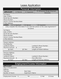 Rental Agreement Form Free Template Credit Application
