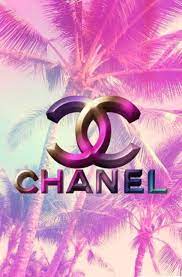 pink chanel chanel gold logo hd phone