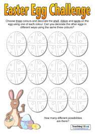 This lovely set contains 12 maths challenge cards with an easter theme and comes complete with a separate answer sheet, making it easy for you to quickly check work or for students to test each other. Easter Egg Challenge Teaching Ideas