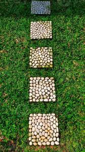 Square Stepping Stone Used Pathway On