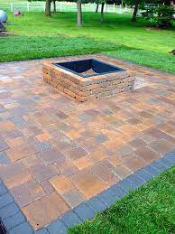 Paver Patio With Square Fire Pit