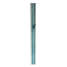 Aqua Vertical Stripes Glass Wall Clock