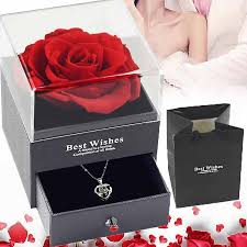 eternal rose flower jewelry gift box