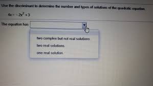 Solved Use The Discriminant To