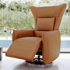 hyland reclining leather swivel chair