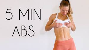 5 min flat abs workout at home no
