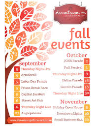 Jefferson City Fall Events Flyer Downtown Jefferson City