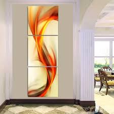 Juego de pinturas abstractas en lienzo de 3 piezas para el hogar,  impresiones en lienzo de color amarillo, naranja y vientos para decoración  de pared de salón, sin marco|canvas prints|3 piece wall