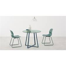 Round Dining Table Teal And Green Glass