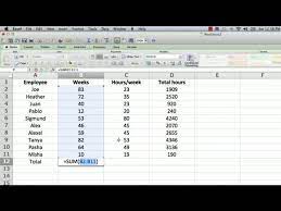 Totaling Column Formula In Excel