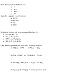 Draw The Conjugate Acid Of Each Base A