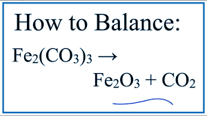 how to balance fe2 co3 3 fe2o3 co2
