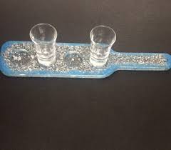 Shot Glass Serving Tray Flawless Resin