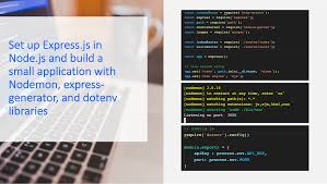 set up express js in node js and build