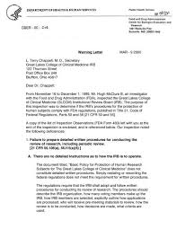 fda warning letter to great lakes