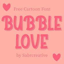 bubble love free bubble letters font