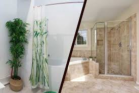 shower curtain vs shower glass doors