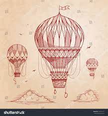 Старинные воздушные шары. Ретро гравировка воздушных: стоковая векторная  графика (без лицензионных платежей), 427251271 | Shutterstock