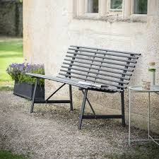 Steel Bench In Carbon Or Green The
