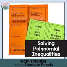 Solving Polynomial Inequalities Foldable
