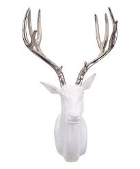imax white silver deer wall décor