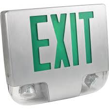 Eesla Led Exit Sign Emergency Light Combo Exit