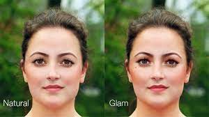 realistic makeup application in photo