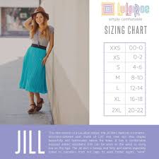 Jill Skirt Sizing Chart Lularoe Skirts Lularoe Jill
