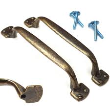 2x shaker handles d shaped antique