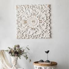 Carved Wood Wall Decor Medallion Wall