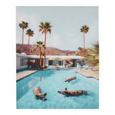 Pig Party Pigs Pool Canvas Wall Art