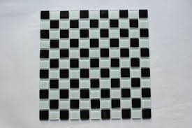 crystal glass mosaic tiles black