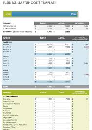 startup plan budget cost templates