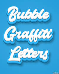 bubble graffiti letters text effect and