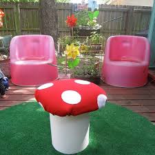 diy polka dotted mushroom stool
