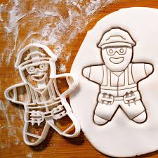 construction worker gingerbread cookie