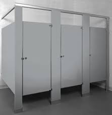 Restroom Stalls Powder Coated Steel Bathroom Partition