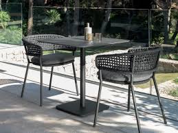 Tiny bistro tables and and compact chairs are eminently more practical for outdoors than big hulking monster both the classic paris chair and cafe table are available from french bistro furniture. Moon Alu Square Table By Talenti Square Tables Dining Arm Chair Garden Table