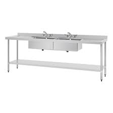 vogue stainless steel double sink with
