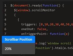 responsive scroll position indicator