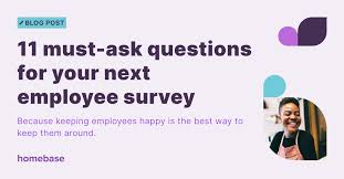 questions for your next employee survey