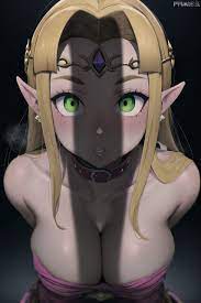 Princess Zelda is scared of the size - Rule 34 AI Art